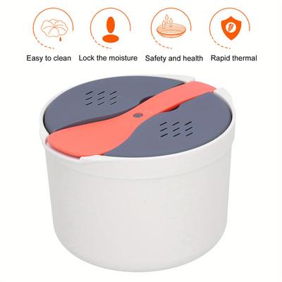 TEMU Microwave Rice Cooker With 2 Layer Steamer Resistant For Home Use Efficient And Kitchen Appliance For Easy Healthy Cooking