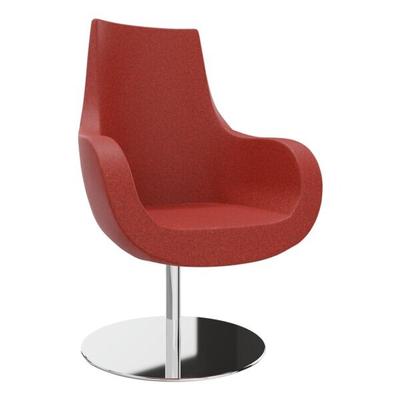 fm Büromöbel Sessel »Pirum« hohe Rückenlehne Tellerfuß rot, 71x108.5x48 cm
