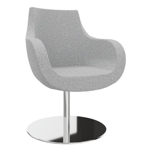 fm Büromöbel Sessel »Pirum« Tellerfuß grau, 71x93x48 cm Image