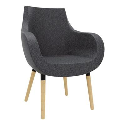 fm Büromöbel Sessel »Pirum« Gestell Holz schwarz, 71x87x48 cm Image