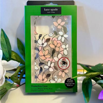 Kate Spade Cell Phones & Accessories | Kate Spade Floral Iphone 15 Pro Max Case | Color: Pink/White | Size: Os