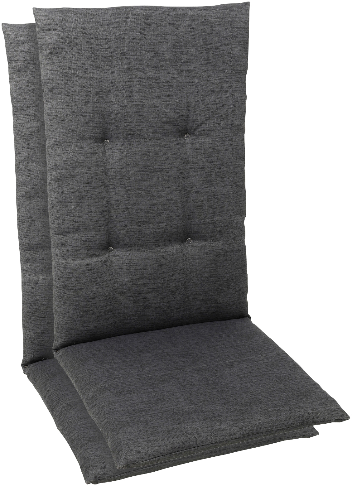 Sitzauflage GO-DE, grau, B:48cm H:5cm T:108cm, Baumwolle, Polyester, Polyurethan, Polsterauflagen, Maße ca.: 48 cm x 108 cm x 5 cm