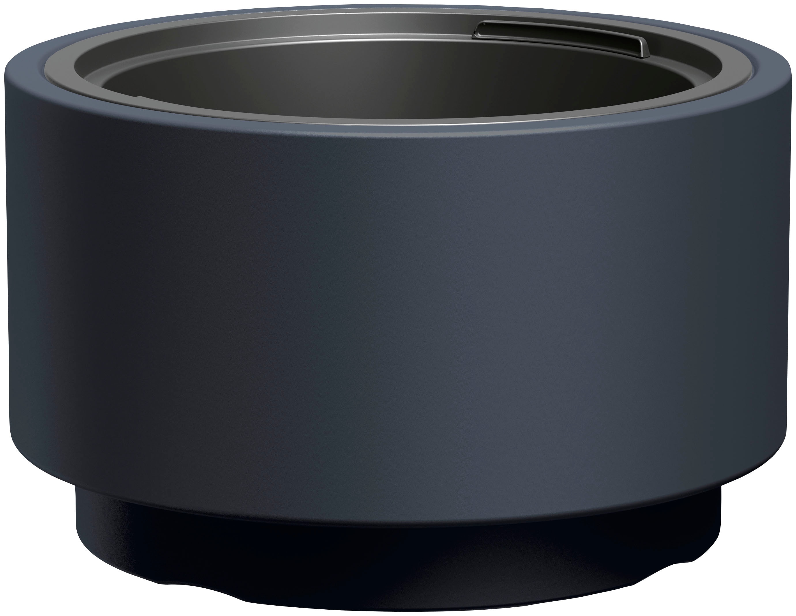 Blumentopf PROSPERPLAST "HEOS", grau (anthrazit), H:29,5cm Ø:46,8cm, Kunststoff, Pflanzgefäße