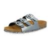 Pantolette LICO "Pantolette Bioline Sensation", Gr. 34, grau, Synthetik, Schuhe