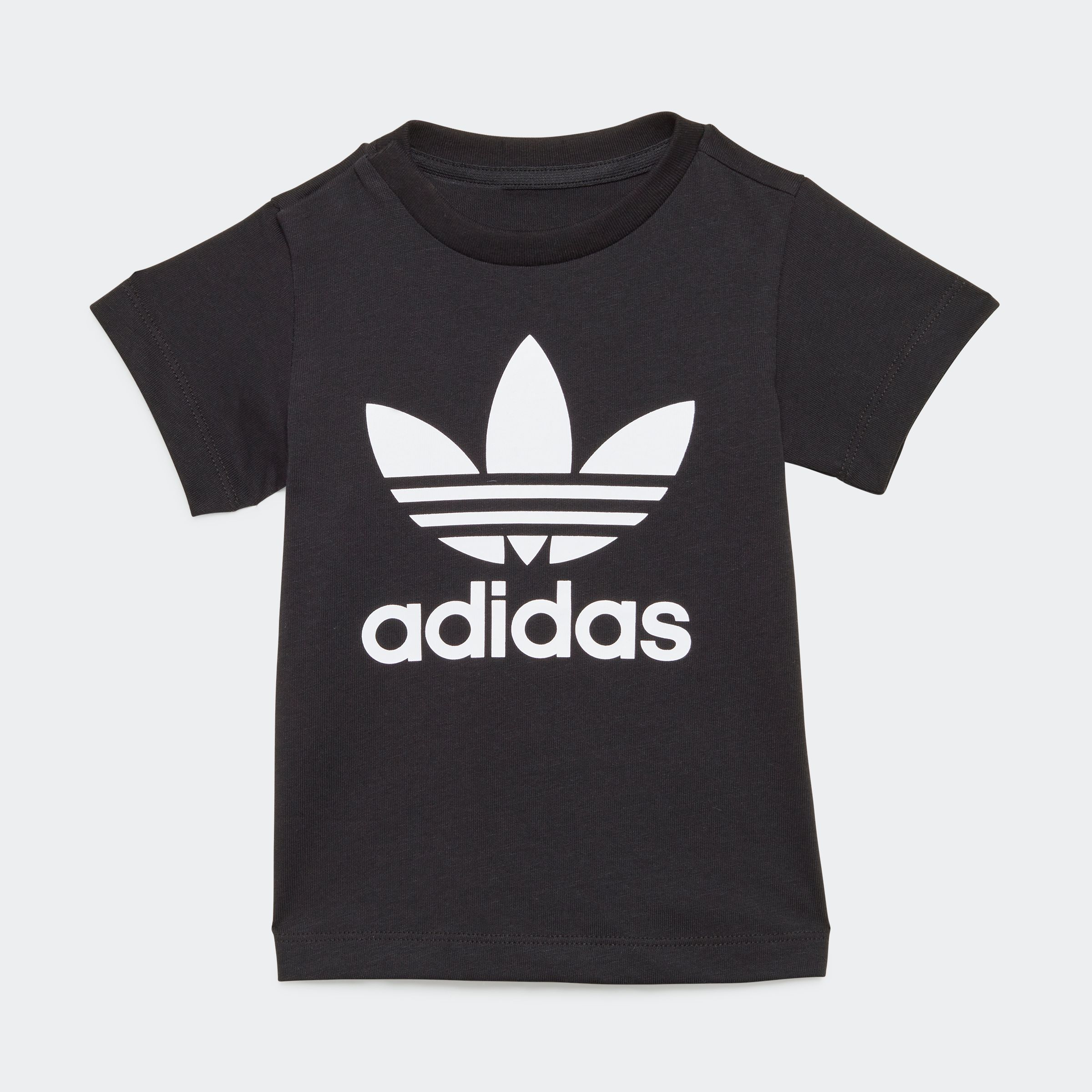 T-Shirt ADIDAS ORIGINALS "TREFOIL TEE", Kinder, Gr. 68, schwarz, Obermaterial: 100% Baumwolle, Rundhals, Shirts Image
