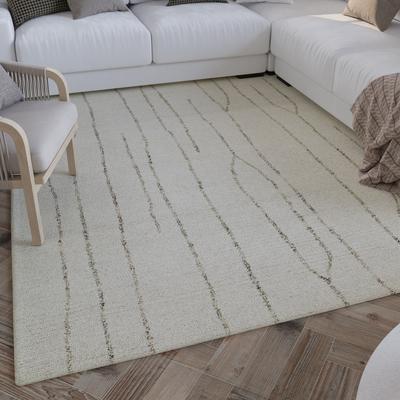 Wollteppich WECON HOME "Hamptons THIRTYNINE", beige (creme weiß), B:80cm H:10mm L:230cm, Schurwolle, Teppiche, Läufer, Schurwolle, Kurzflor, Wohnzimmer, Schlafzimmer, elegant, Linie Image