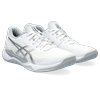 Indoorschuh ASICS "GEL-TACTIC 12", Gr. 40,5, weiß (weiß, pure silber), Textil, Synthetik, sportlich, Schuhe