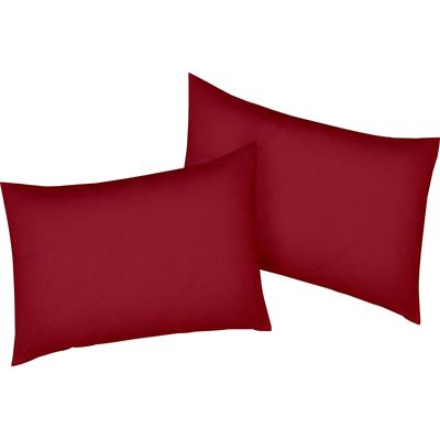 Kissenbezug BELLANA "Mako-Jersey-Exclusiv", rot (rubin), B:60cm L:40cm, Baumwolle, Obermaterial: 100% Baumwolle, Kissenbezüge, aus reiner Baumwolle Image
