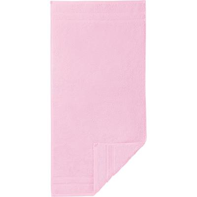Badetuch EGERIA "Micro Touch", rosa, B:70cm L:140cm, Walkfrottee, Obermaterial: 100% Baumwolle, Handtücher (Packung), Uni Programm mit Streifenbordüre, extrem saugfähig, reine Baumwolle Image