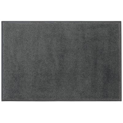 Fußmatte MY HOME "Lavea" Gr. 60, grau (anthrazit), B:60cm H:9mm L:90cm, Kunstfaser, Teppiche, Schmutzfangmatte, Uni-Farben, In- und Outdoor-Teppich, waschbar Image