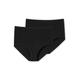 Maxislip SCHIESSER ""95/5"", Damen, Gr. 50, schwarz (000, schwarz), Single Jersey, Obermaterial: 95% Baumwolle, 5% Elasthan, unifarben, körpernah, Unterhosen, mit flachen Nähten