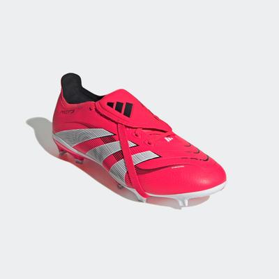 Fußballschuh ADIDAS PERFORMANCE "PREDATOR LEAGUE FOLD-OVER TONGUE FG/MG", Gr. 43, rot (lucid rot, cloud weiß, core schwarz), Synthetik, sportlich, Schuhe Image