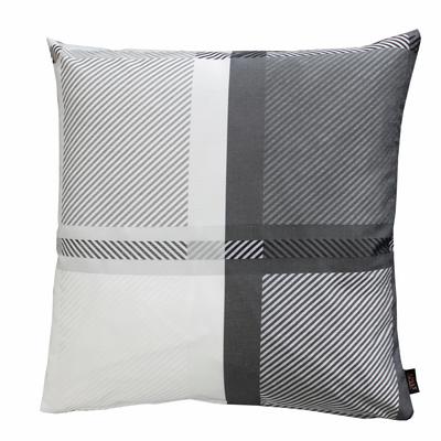 Dekokissen APELT "Nalon" Gr. 1, grau (grau, weiß, anthrazit, ornamente), B:48cm L:48cm, Polyester, Dekokissen_Sitzkissen_Kissenhüllen, Kissenhülle mit Füllung, 1 Stück Image