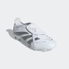 Fußballschuh ADIDAS PERFORMANCE "PREDATOR LEAGUE FOLD-OVER TONGUE FG/MG", Gr. 45, cloud weiß, silber metallic, bright royal, Synthetik, sportlich, Schuhe