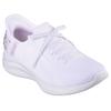 Slip-On Sneaker SKECHERS "ULTRA FLEX 3.0-SHINING GLITZ", Damen, Gr. 41, weiß, Textil, Glitzer, sportlich, Schuhe Sneaker, Komfortschuh, Slipper, Sneaker mit coolen Glitzer-Nieten