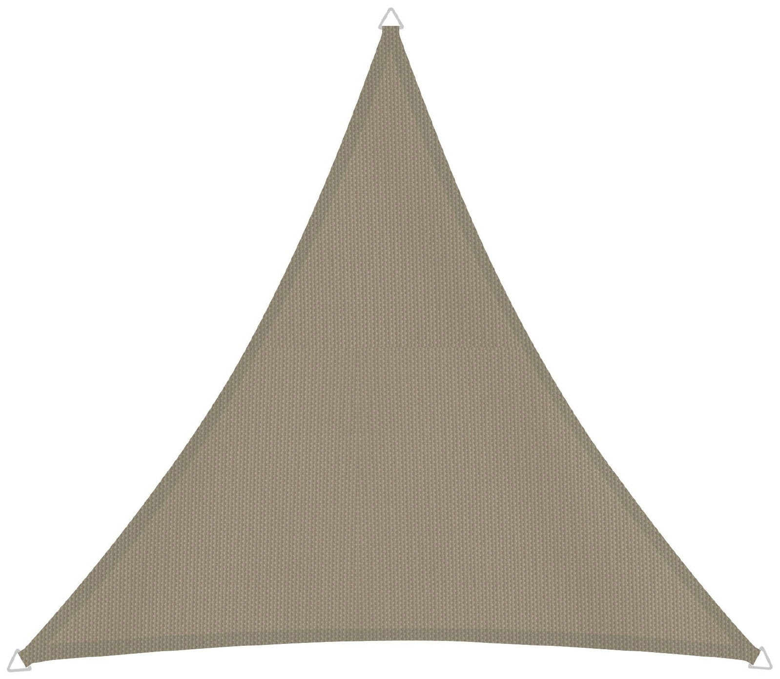 Sonnensegel WINDHAGER "Cannes Dreieck", grau (taupe), B:500cm T:500cm, Polyester, Sonnensegel, 5x5x5m, taupe Image