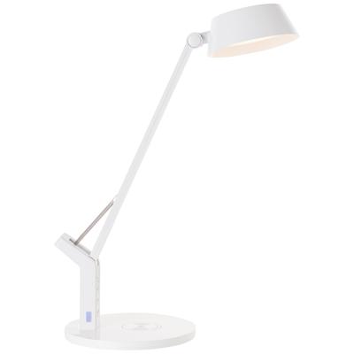 BRILLIANT Tischleuchte "Kaila", weiß, B:12,2cm H:52cm L:30,5cm T:30,5cm, Lampen, LED Tischlampe mit Induktionsladeschale, Schreibtischlampe Image