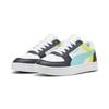 Sneaker PUMA "CAVEN 2.0 BLOCK JR", Kinder, Gr. 39, puma weiß, safe lake, new navy, Synthetik, mehrfarbig, sportlich, Schuhe