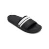 Sandale QUIKSILVER "Rivi Slide", Gr. 13(46), schwarz (schwarz, schwarz, weiß), Obermaterial: Synthetikmaterial / Futter: Textil / Außensohle: Gummi, Schuhe