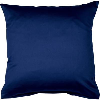 Kissenbezug JANINE "Colors Mako Satin", blau (marine), B:80cm L:80cm, Mako-Satin, Mako-Satin, Kissenbezüge, mit Reißverschluss, uni Kissenhülle, feinfädig, 100% Baumwolle Image