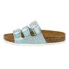 Pantolette LICO "Pantolette Bioline Flower Kids", Gr. 32, grün, Synthetik, Schuhe