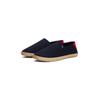 Slipper TOMMY HILFIGER "HILFIGER ESPADRILLE CORE TEXTILE", Herren, Gr. 42, blau (dunkelblau, rot), Baumwolle, sportlich, Schuhe, Schlupfschuh, Espadrilles, Sommerschuh, Kontrastbesatz an der Ferse