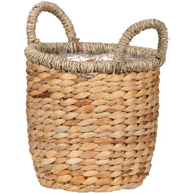 Wasserhyazinthentopf SCHEURICH "nature 34/506", braun, B:34cm H:31,5cm T:34cm Ø:34cm, Geflecht Wasserhyazinthe, Pflanzgefäße Image