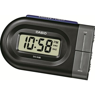 Reisewecker CASIO "DQ-543B-1EF", schwarz (schwarz, grau), Wecker, Quarzwecker, Wecker, Geschenkidee, Schlafzimmer, Beleuchtung