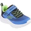 Sneaker SKECHERS "MICROSPEC ADVANCE", Kinder, Gr. 23, blau, Lederimitat, Textil, sportlich, Schuhe, Babyschuh mit zusätzlichem Gummizug, Größenschablone zum Download