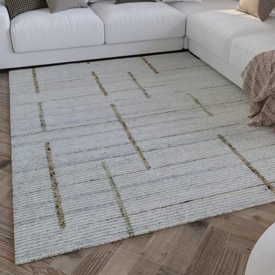 Teppich WECON HOME "Hamptons TWENTYTWO", weiß (perl weiß), B:160cm H:10mm L:230cm, Polyester, Teppiche, Läufer, Fasermix, Kurzflor, Wohnzimmer, elegant, geometrisch Image