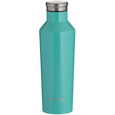 Isolierflasche TYPHOON "PURE COLOUR I", blau (türkis), H:25cm, Edelstahl, Trinkflaschen, Edelstahl in Trendfarbe, doppelwandig-isoliert, 0,5 Liter Image