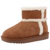 Winterboots TOM TAILOR, Kinder, Gr. 39, braun (haselnuss), Textil, Glitzer, casual, Schuhe, Plateau, Schlupfboots mit edlem Glitzerdruck