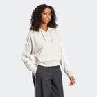 Kapuzensweatshirt ADIDAS SPORTSWEAR "W 3S FT QZ HD", Damen, Gr. L, grau (wonder aluminium, weiß), Obermaterial: 55% Baumwolle, 36% Polyester, 9% Viskose, sportlich, Sweatshirts
