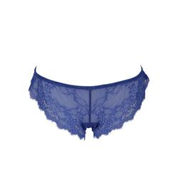 Slip AFTER EDEN "Milou", Damen, Gr. XL, blau (dazzling blau), Obermaterial: 90% Polyamid, 10% Elasthan. Zwickel: 100% Baumwolle, unifarben, normal, Unterhosen, mit zarter Spitzendetailierung