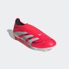 Fußballschuh ADIDAS PERFORMANCE "PREDATOR LEAGUE LACELESS FG/MG", Gr. 42,5, rot (lucid rot, cloud weiß, core schwarz), Synthetik, sportlich, Schuhe