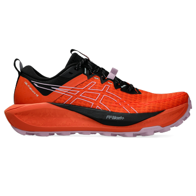 Trailrunningschuh ASICS "GEL-TRABUCO 13", Gr. 41,5, orange (nova orange, light ube), Textil, sportlich, Schuhe Modernsne