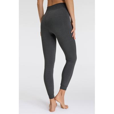 Thermoleggings SARLINI, Damen, Gr. S/M, N-Gr, grau (dunkelgrau), Obermaterial: 90% Polyester, 10% Elasthan, casual, figurbetont knöchellang, Hosen, mit kuscheligem Innenfutter, perfekt für kalte Wintertage Image