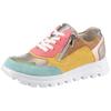 Plateausneaker WALDLÄUFER "H-AJALA", Damen, Gr. 6,5, bunt (multi), Veloursleder, Lackleder, Nappaleder, modisch, Schuhe, Schnürer, Halbschuh Komfortschuh in H-Weite (=sehr weit)