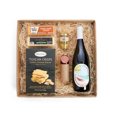 Cheese, Meat & California Red Wine Gift Box