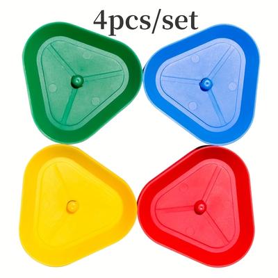 TEMU 4pcs/set Abs Triangle Shaped Playing Card Holder For Board Games And