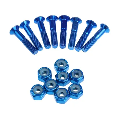 8pcs Brand New Replace Skateboard Truck Hardware Set Longboard Screws Bolts