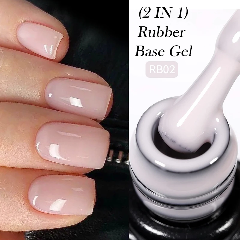 LILYCUTE Nude Crystal Rubber Base Gel Nagellack Natürliche Farbe Semi Permanent UV Gel Soak Off Selbstnivellierende Nagelgel Lacke Image