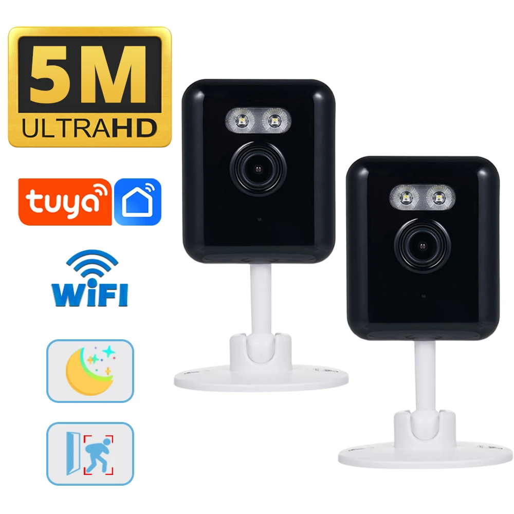 SMART LIFE 5MP Mini Wifi Kamera Drahtlose HD Video Überwachung IP Kameras Indoor Bewegungserkennung Smart Home Baby Monitor Tuya Image