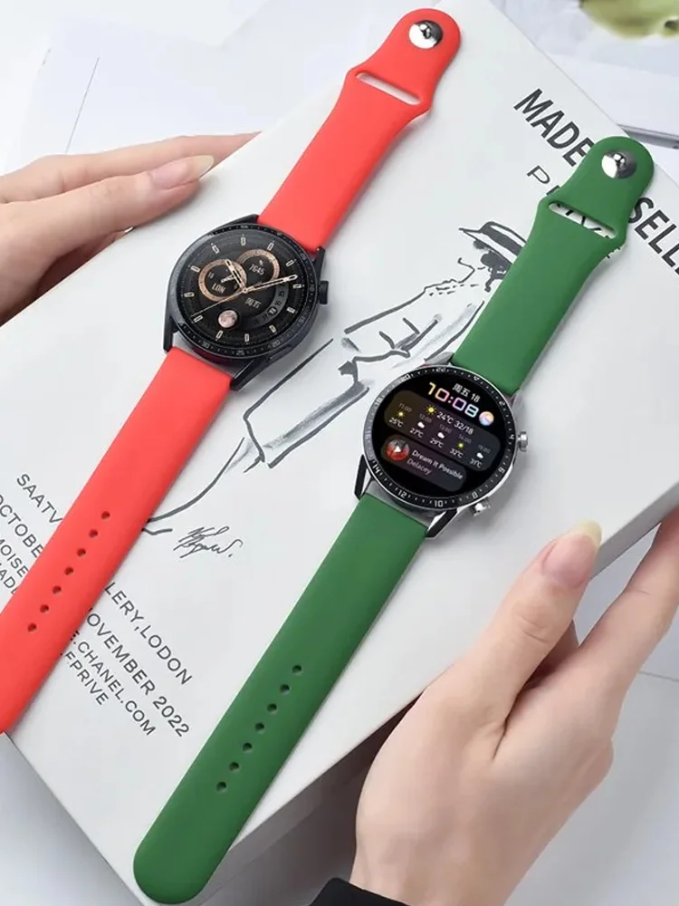 Silikonarmband für Samsung Galaxy Watch 6/5/5 Pro/4/Classic/Active 2/Gear S3 20 mm 22 mm Sportarmband Galaxy Watch 7 Huawei GT 4 Image