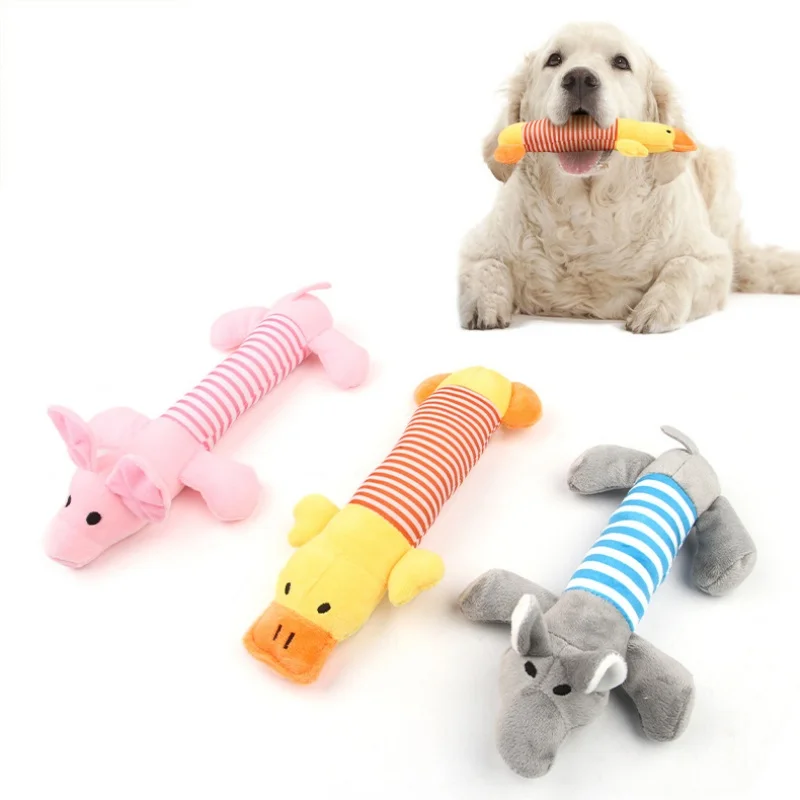 Niedliches Haustier, Hund, Katze, Plüsch, Quietschgeräusch, Hundespielzeug, lustiges Fleece, Haltbarkeit, Kauspielzeug, passend für alle Haustiere, Elefant, Ente, Schwein Image