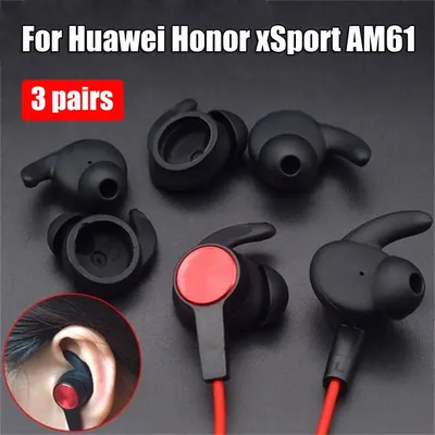 3 Paar Ohrhörer Tipps Silikon Abdeckung Ohr stöpsel für Huawei Ehre xsport am61 Bluetooth-Headset Image