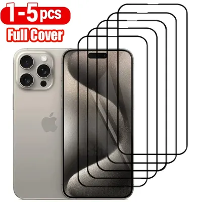1-5Pcs Tempered Glass for iPhone 11 12 13 14 15 16 Pro Max Screen Protector for iPhone X XS Max XR 7 8 SE Protective Glass Film