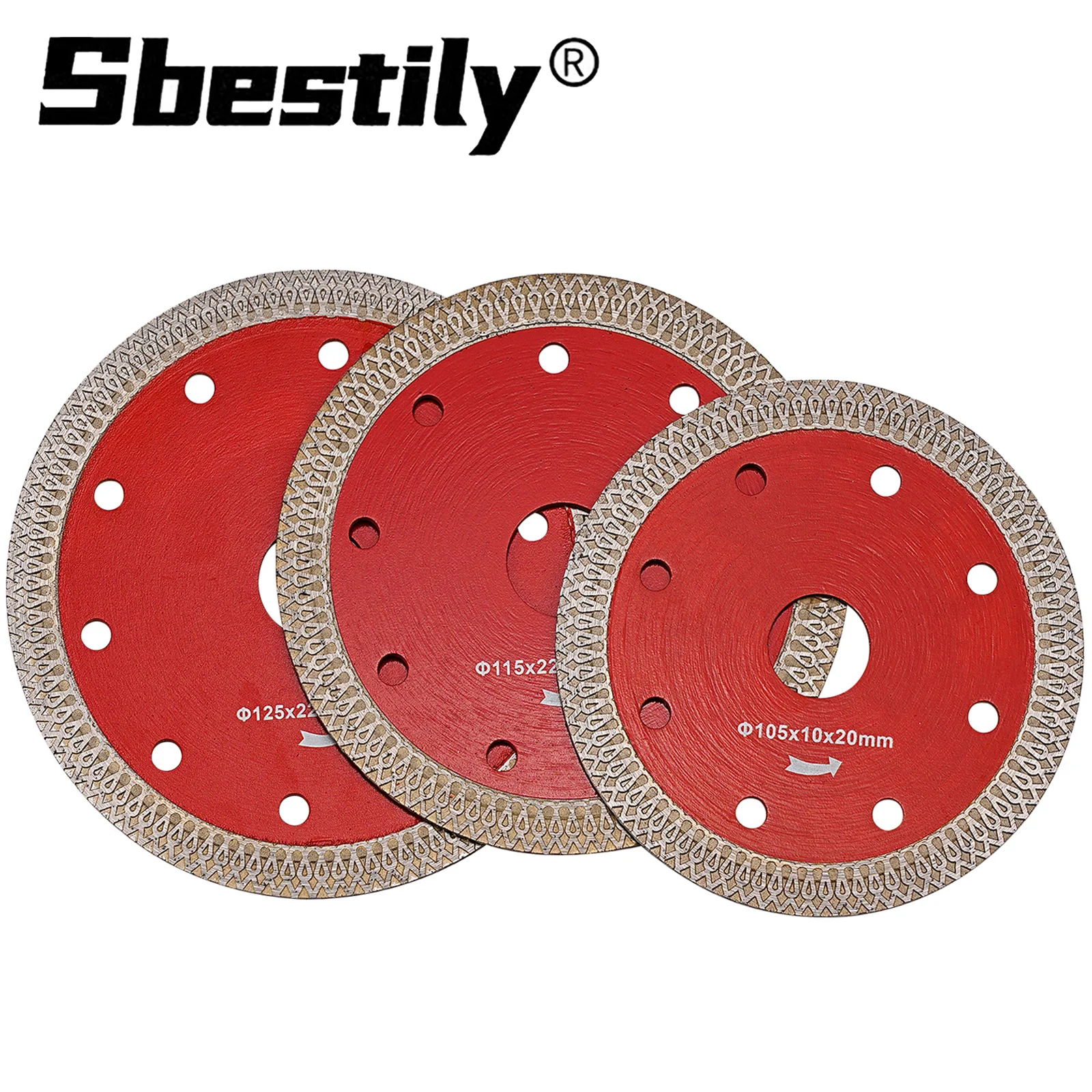 105/115/125mm Turbo Diamant Sägeblatt Super Dünne Stein Trennscheibe Granit Fliesen Marmor Schneiden Werkzeug für Winkel Grinder 1 Stück Image