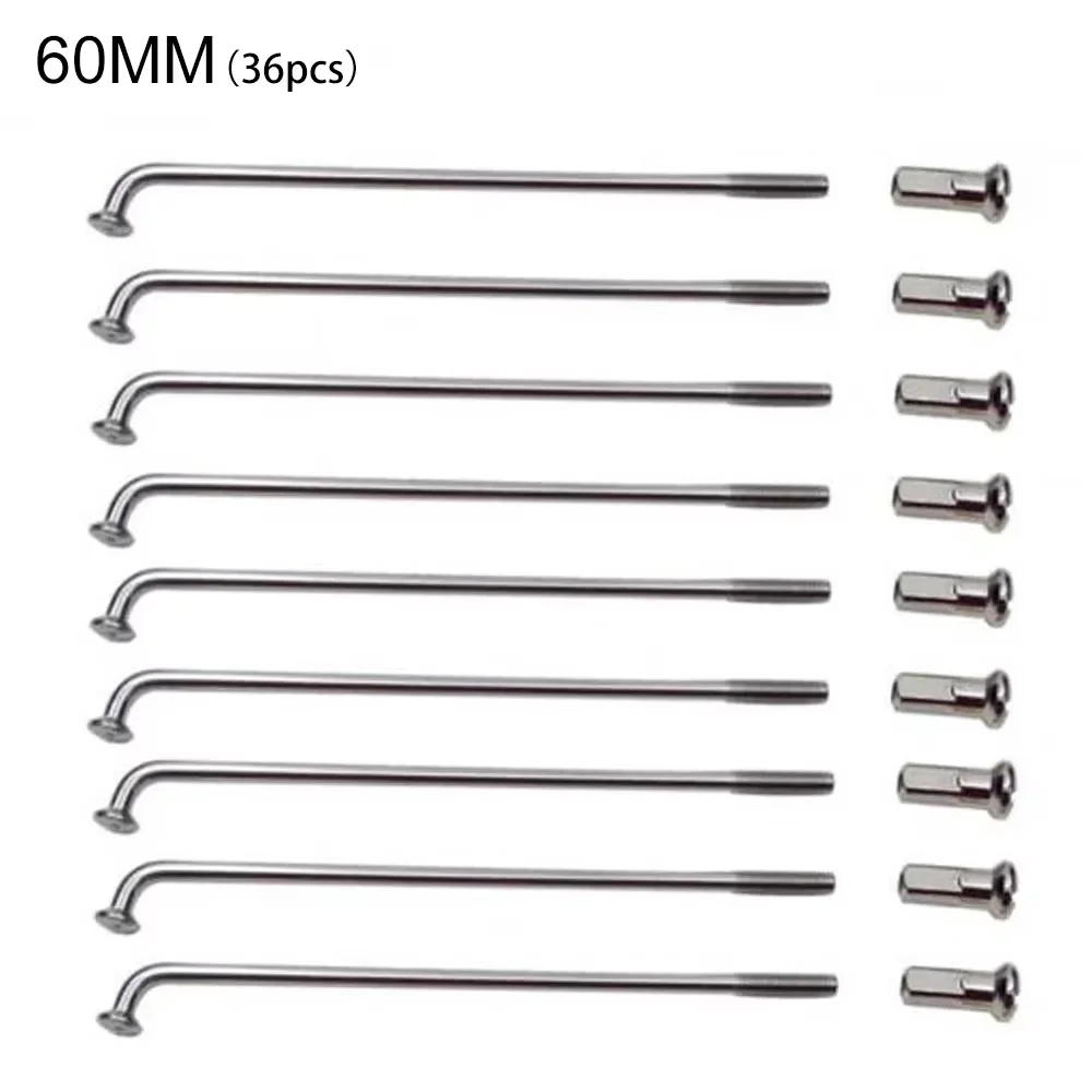 Fahrradspeichen mit Nippeln, 36 Stück, 12 G, 60–305 mm, Elektrofahrrad, E-Bike, Rad, Reifen, Stahlspeichen, Fahrradteile, Fahrradzubehör