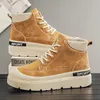 Neue Mode Gelb männer Winter Stiefel High-Top Casual Sneaker Mann Bequeme Spitze-up Plattform Leinwand Schuhe zapatillas informale